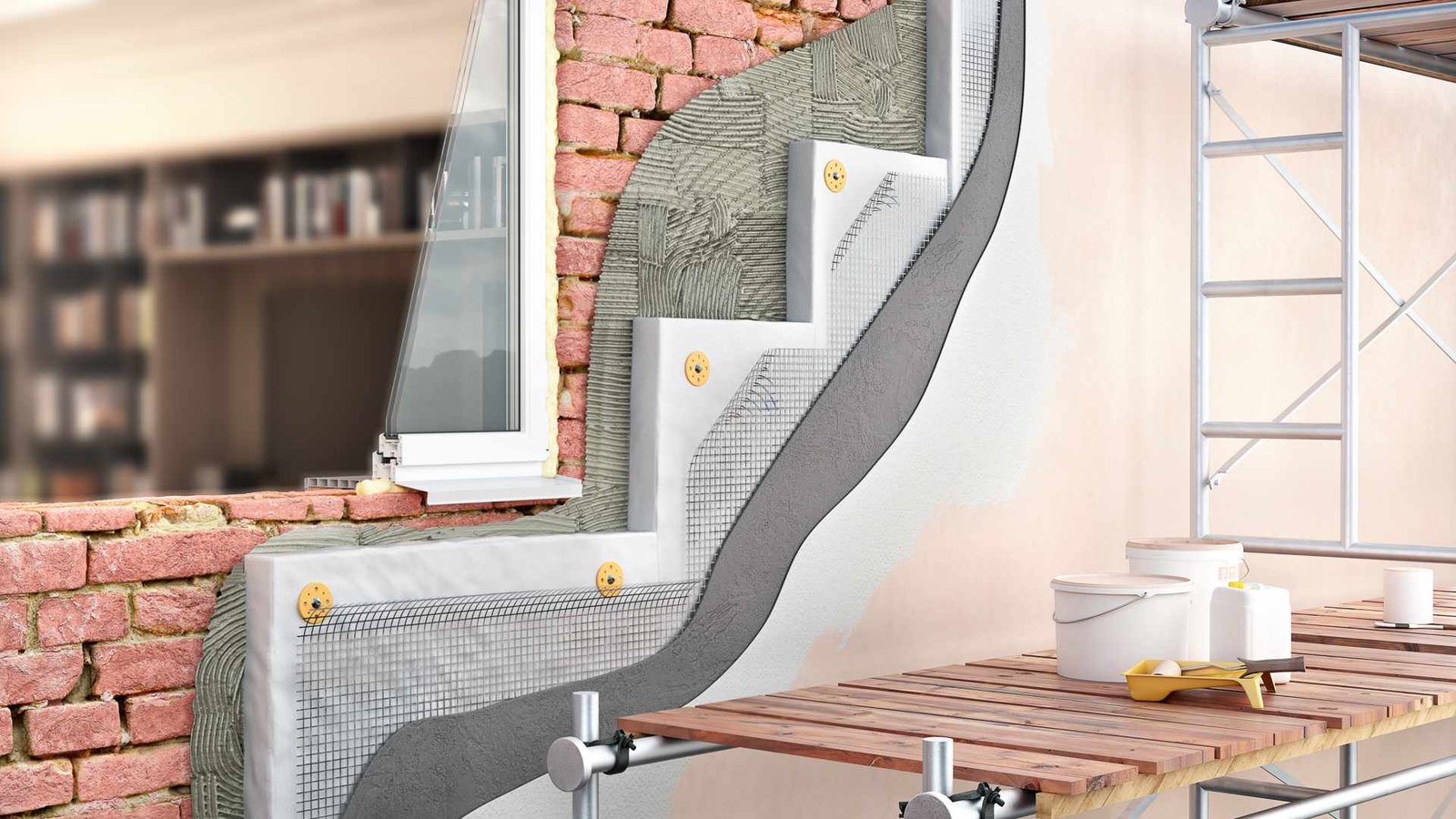 Maison moderne dans le Grand Est après travaux d'isolation extérieure (ITE)